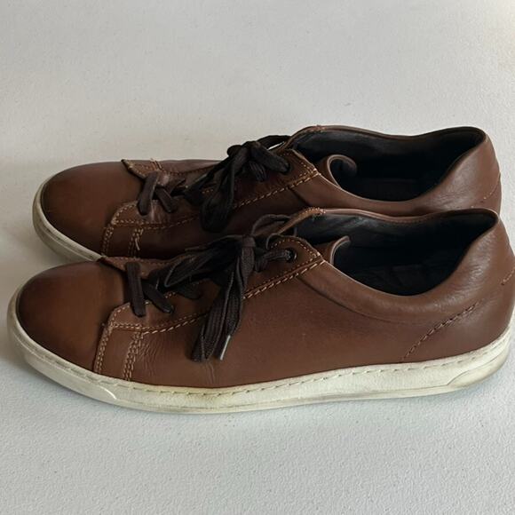 Bruno Magli Diego Sneakers Men’s 11 M EU 44 Cognac Low Top Shoes Brown Leather - Picture 7 of 12